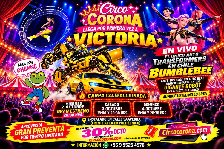 ¡El Gran Circo Corona llega a Victoria!