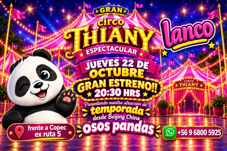 Gran Circo Tihany Espectacular – ¡La Magia del Circo Llega a Lanco!