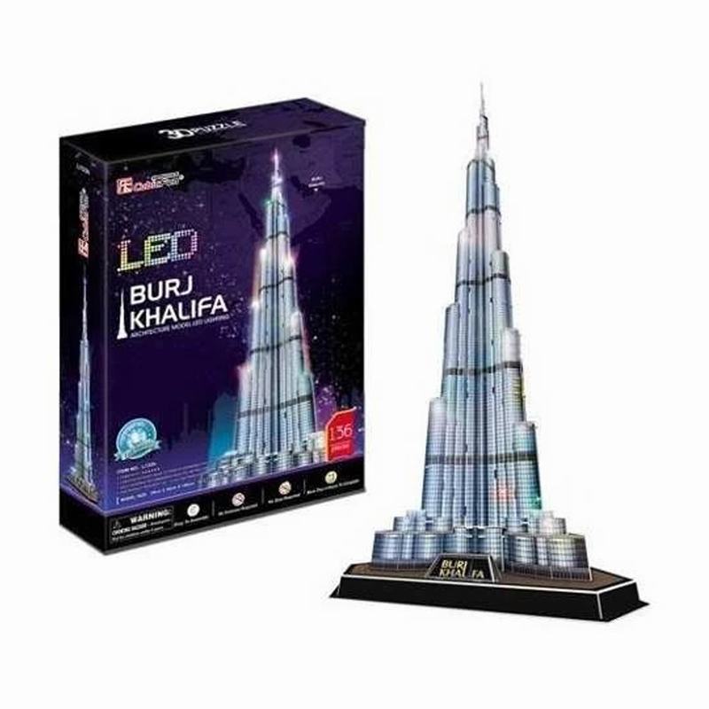Burj Khalifa Led Puzzle 3D 136 Piezas EntreKids