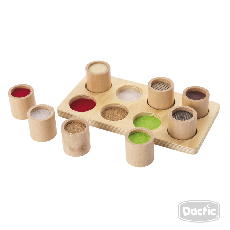 Cilindros Madera con Texturas 9 unid. | EntreKids