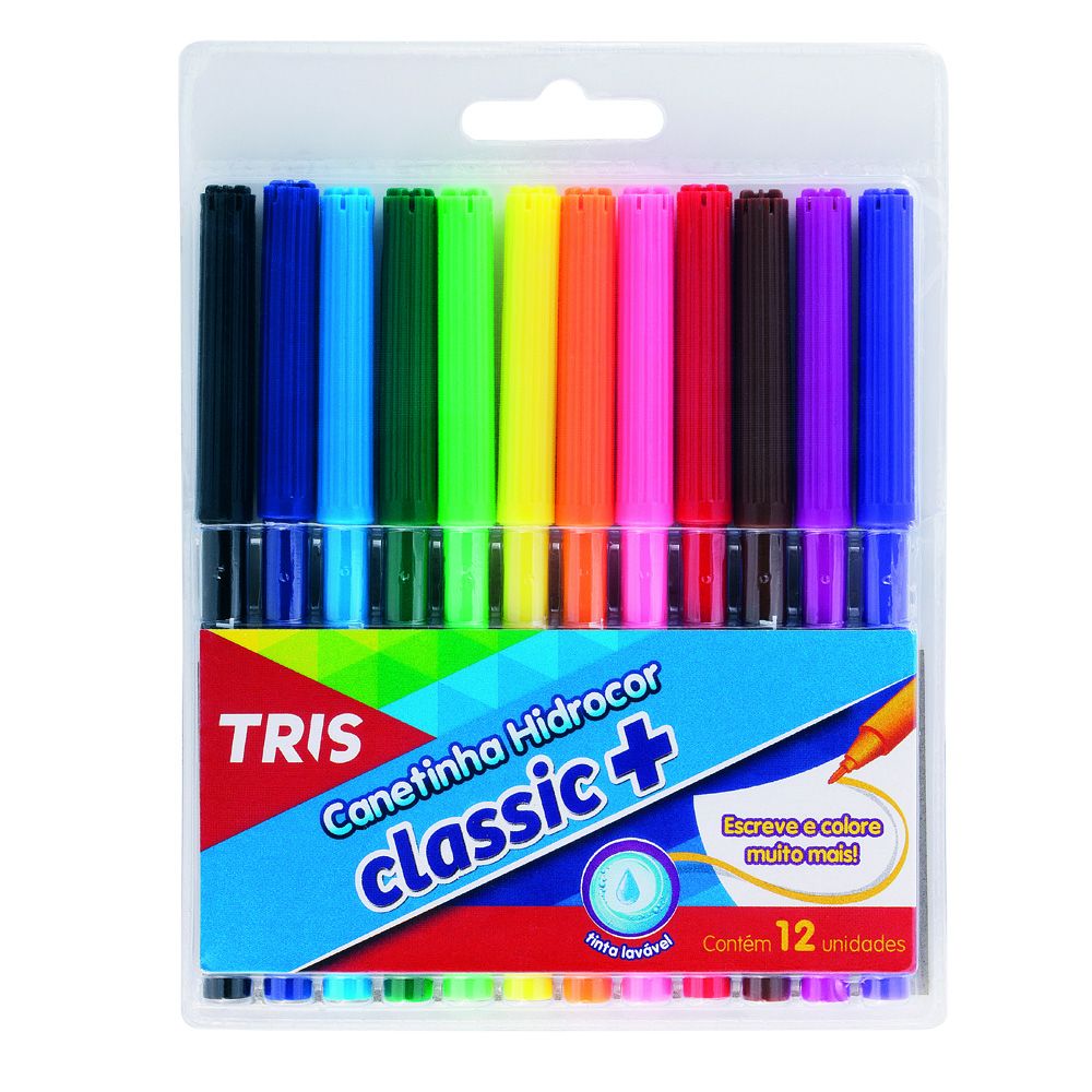 Plumon Pta Fina Classic Plus 12 Col. Tris