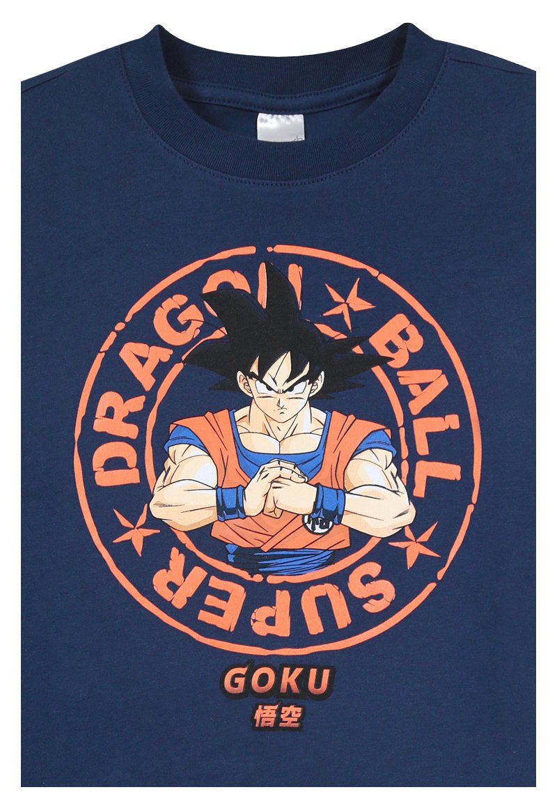 Polera Niño Goku Concentrado Azul Dragon Ball EntreKids