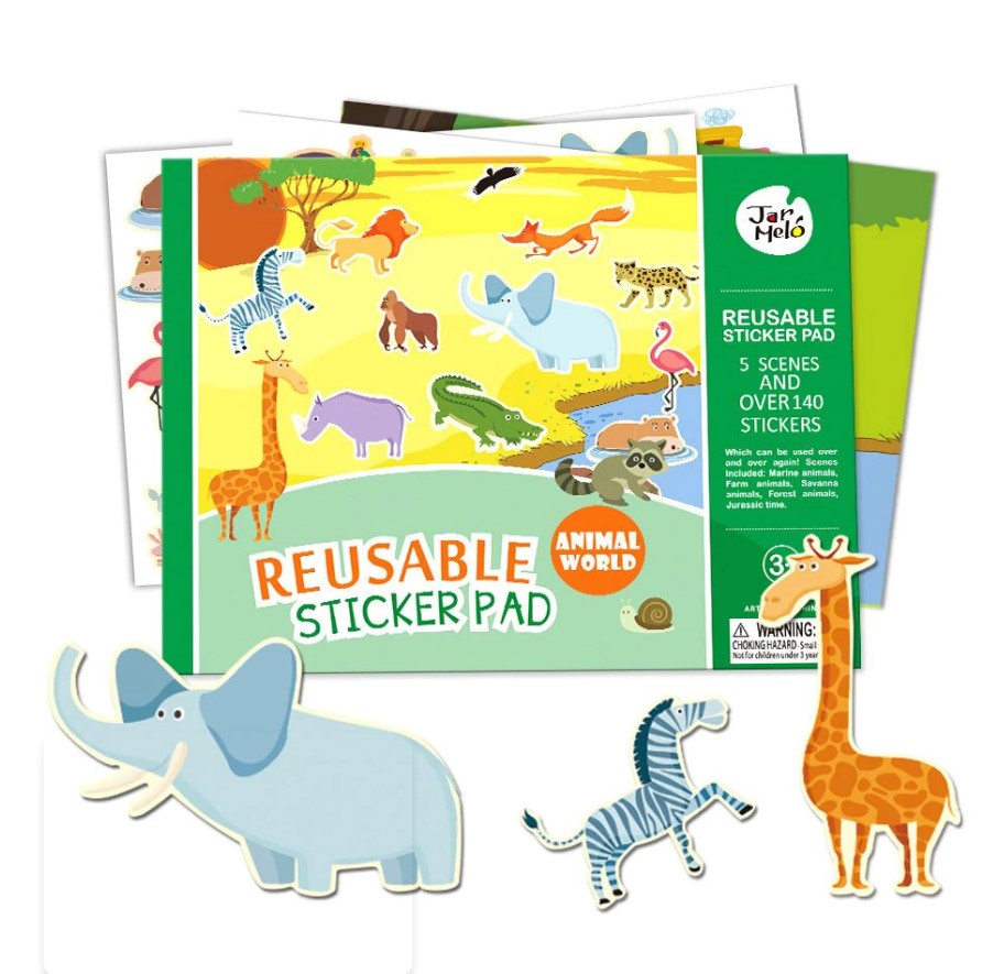 Set De Stickers Reutilizables Mundo Animal EntreKids