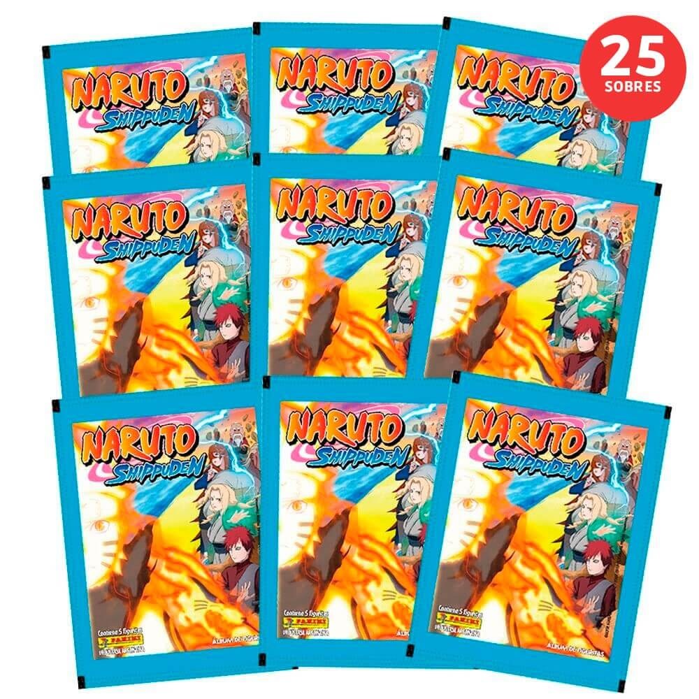 Colección de Stickers Naruto Shippuden Pack con 25 Sobres EntreKids