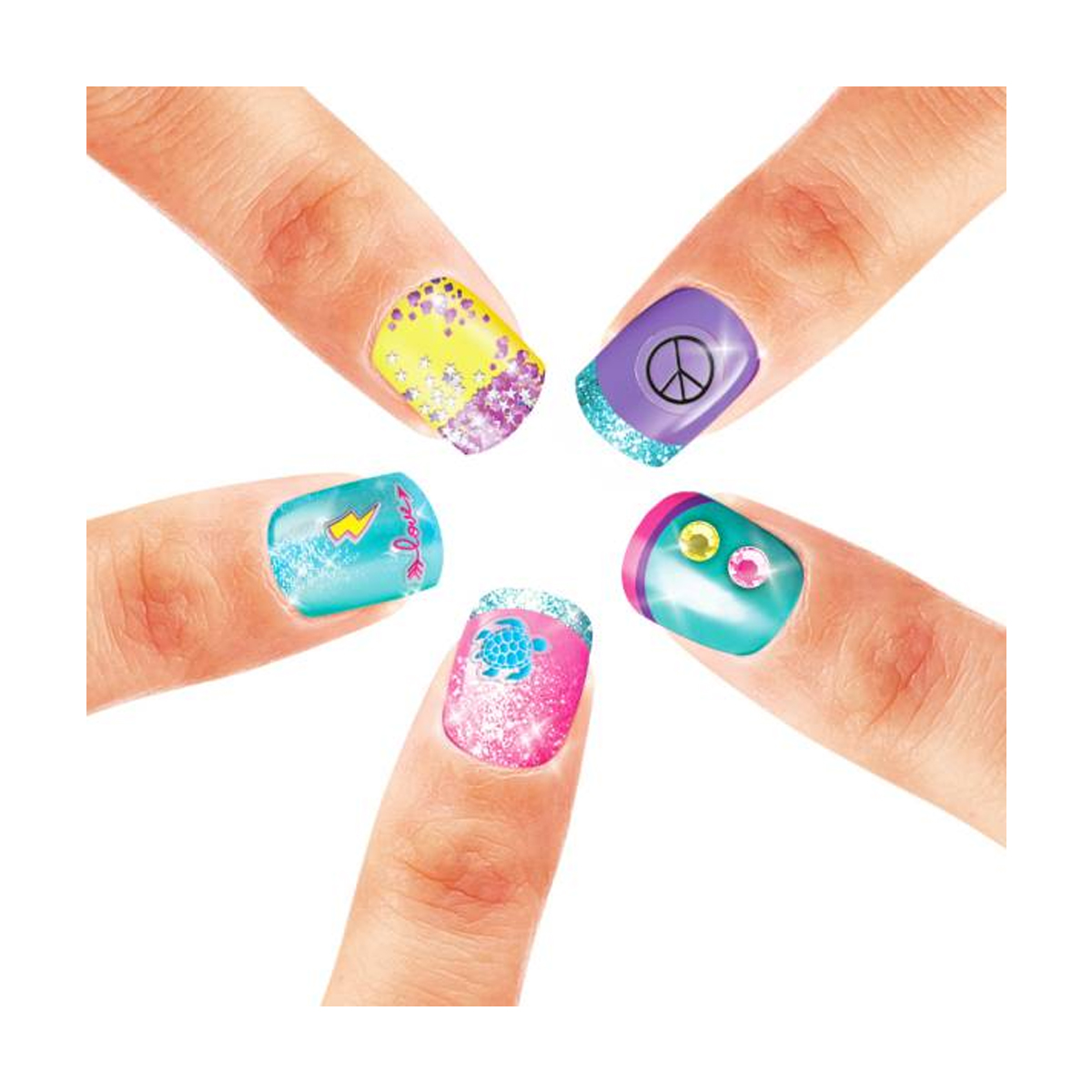 Glitter Nail Art Kit Style 4Ever Set Para Uñas Wish Trade EntreKids