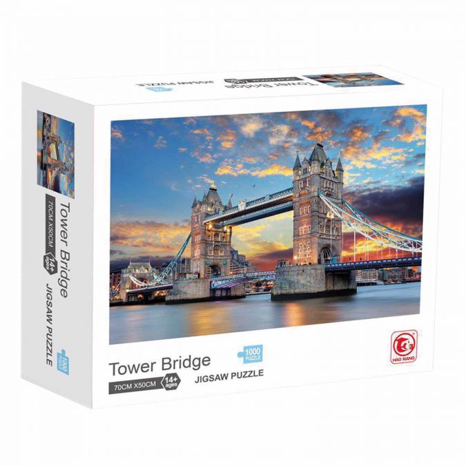 Clementoni 1000-Piece Puzzle - Tower Bridge At Night, Made In Italy, 70 X 50 Cm Finished Size