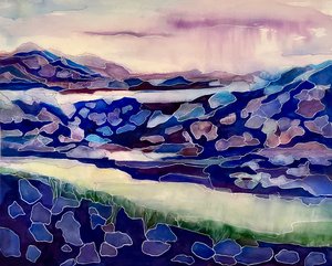 Misty Skies over Rocky Terrain by Gloria Wiernik (2026)