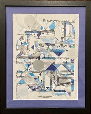 Rhapsody in Blue with Circles by Pat Vartanian