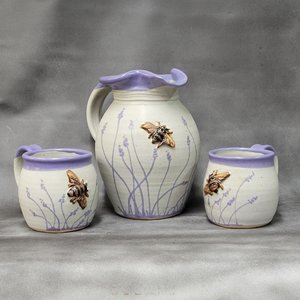Lavender with bee set by Mel  Kunihiro (2025)