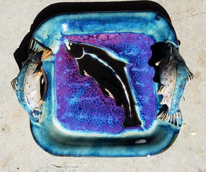 Fish Handles Serving Tray by Mel  Kunihiro (2024)