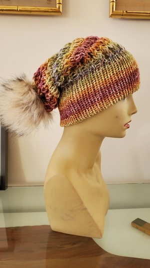 Knit Hat with Pom Pom by Doreen Hambro (2026)