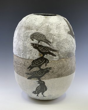 Raven stack vase by Barbara Glynn Prodaniuk