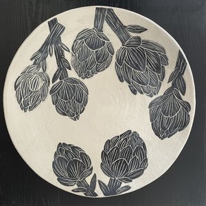 Artichoke platter by Barbara Glynn Prodaniuk