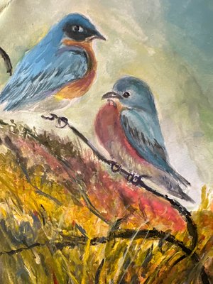 Giblin- Birds Taking in The Spring  by Wilhelmina Giblin