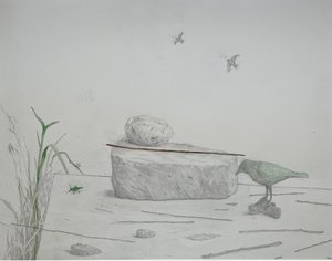 Still Life with a Grasshopper by Mary Aro