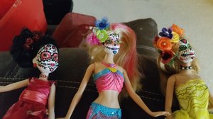 Sugar Skull Barbies by Bernice Day
