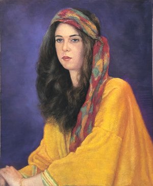 Duzy_Shadia in Yellow_pastel on paper_24x23 by Merrilyn Duzy