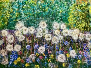 Delightful Dandelions (framed) by Lyric Lucas