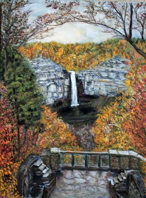 Taughannock Falls in Autumn (framed) by Lyric Lucas