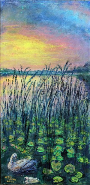 Peaceful Pond (framed) by Lyric Lucas