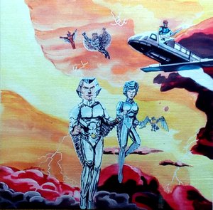 on wings of silver (aluminum giclee) by M Markham (2023)