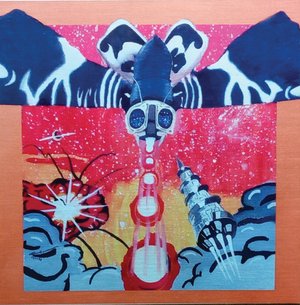 mothras revenge (aluminum giclee) by M Markham (2023)