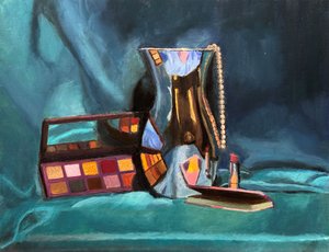 Cattuti_Carmela_Girlie Girl_22x19_oil by Carmela Cattuti (2015)