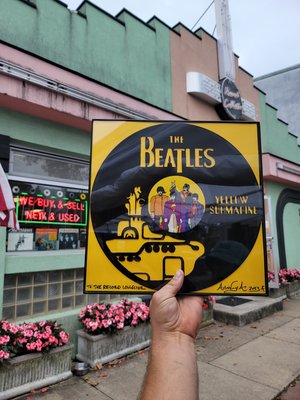 Astro Vinyl Art - Beatles 12x12 by Alec Friel