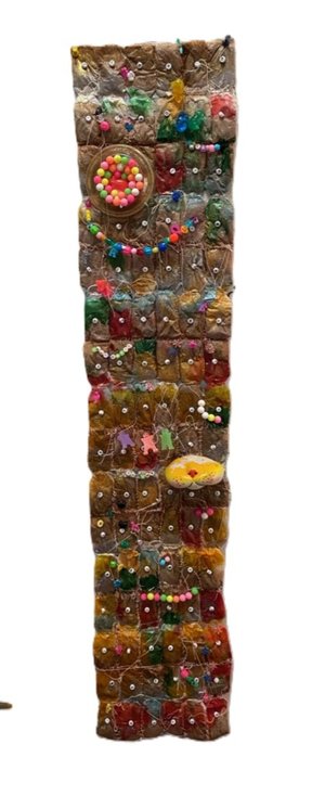 2.	Fragments of My childhood (wall hung) by Maria Lupo (2025)