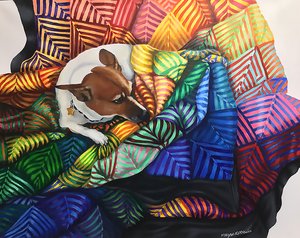 Goodwin MaryAnn Pumpkin Loves a Blanket  Acrylic  27X32  $1200 by MaryAnn Goodwin (2026)