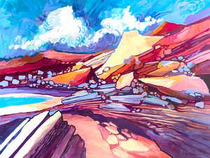 Rocky Dry Riverbedsm by Judy Hodge