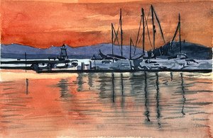 Sunset on Lake Champlain by Dara Tesse