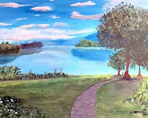 Quite Waters of Lake Chatque by Bert Grant