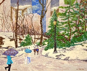 Central Park Snow Scene by Adam Hardy (2015)