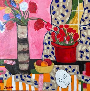 still life with mask by Diane Bjornstad