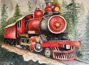 Little Red Train by jean brady (2025)