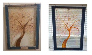 Autumn (against a beige wall and a window) by Sandy Thapsem