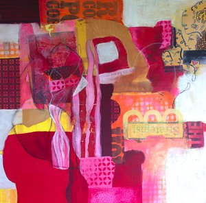 Shaloum Eileen Red memory 24 X 24 800 by Eileen shaloum (2025)