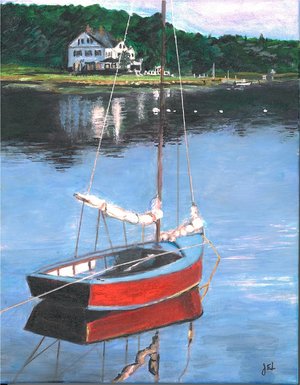 Janice Laska, Moored Sailing Dingy by Janice Laska (2025)