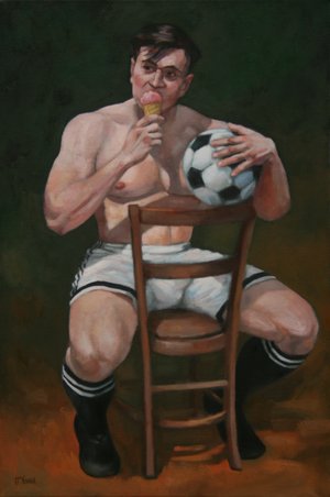 Harlequin Eats a Strawberry Cone by William Noonan