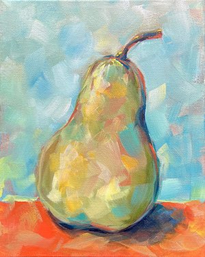 Colorful Pear by Maria Morales