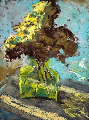 Vase and Dried Flowers by Donna Streisfeld