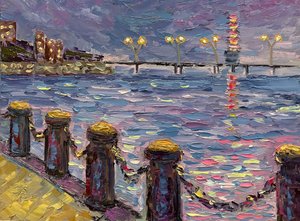 Burlington Waterfront Nocturne  by Tina Baker (2026)
