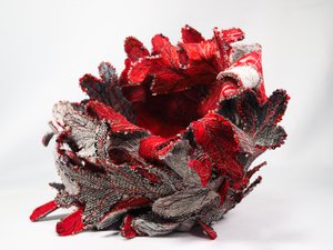 Oak Leaf Vessel I: Rubrum Albus Quercus  by Andrea Finch (2023)
