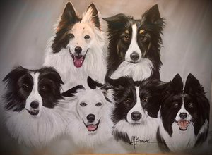 Family of 6 black and white by Joseph Brewer (2023)