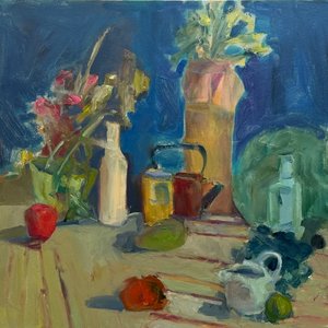 Blue room and stripes by SIVIA BRAUNSTEIN (2036)