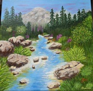 Sparkling Mountain stream by Joanne Lemons