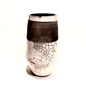 Raku Vase by Cheryl Best (1985)