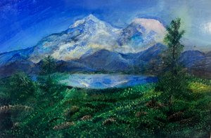Azure Mirror of Shasta’s Calm   by Skyler Solondz (2025)