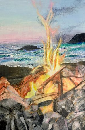 Inferno Flame Along Fire Island  by Skyler Solondz (2026)